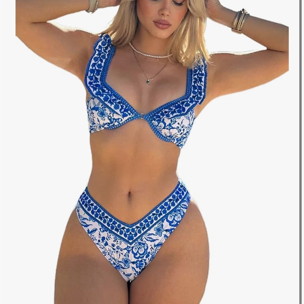 Floral Print Bikini Swimsuit